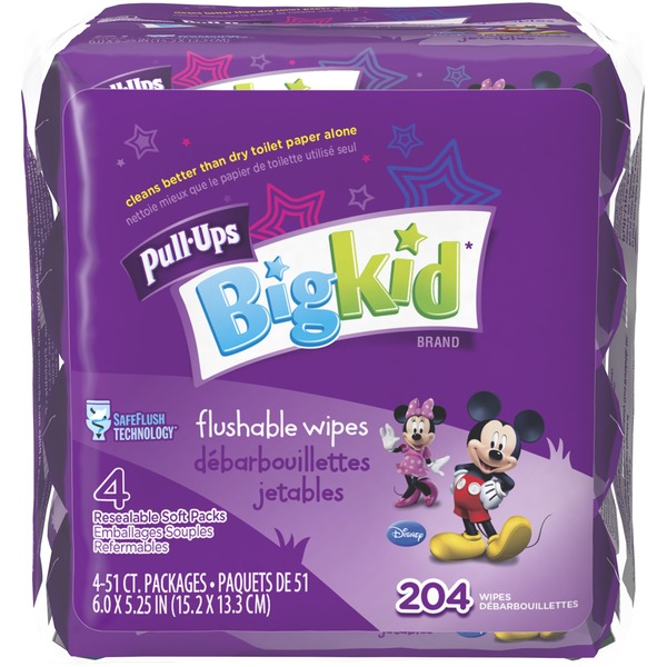 pull ups flushable wipes