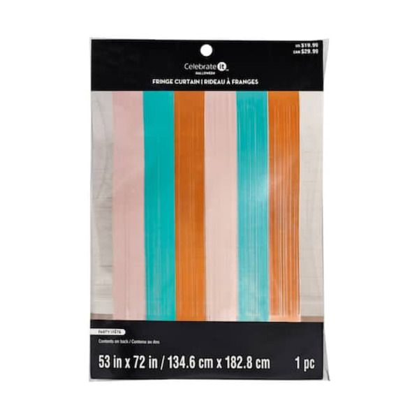 Celebrate It Halloween Plastic Fringe Curtain, 53 x 72 in