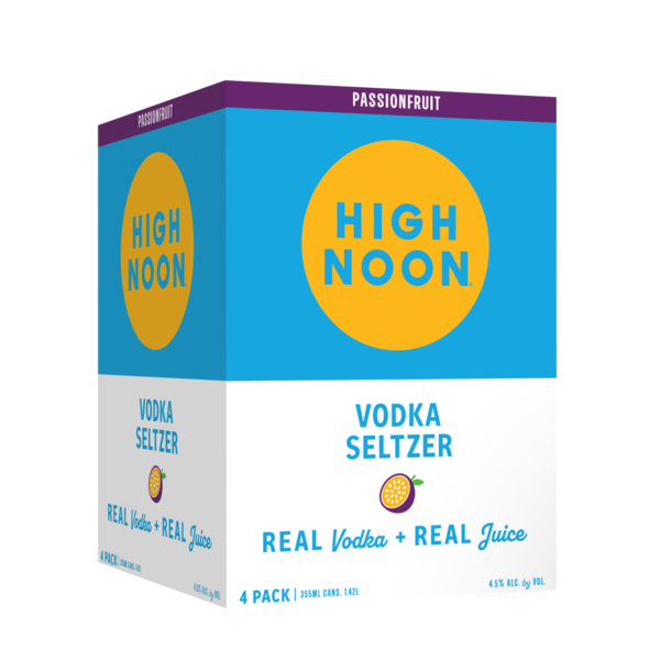 High Noon Passionfruit Vodka Hard Seltzer Can 4 Pack Same-Day