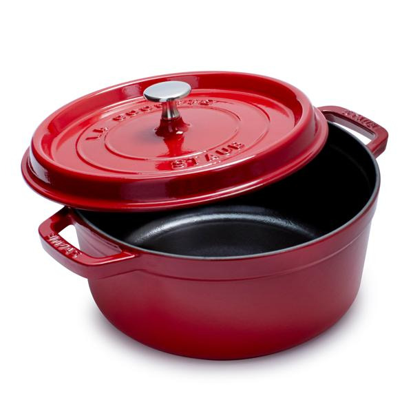 Staub 5.5-Quart Round Cocotte in Cherry