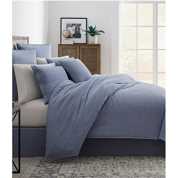 Cremieux Cameron Collection Chambray Duvet Cover
