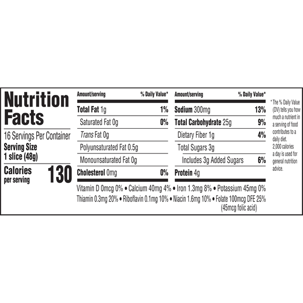 30 White Bread Nutrition Label Label Design Ideas 2020