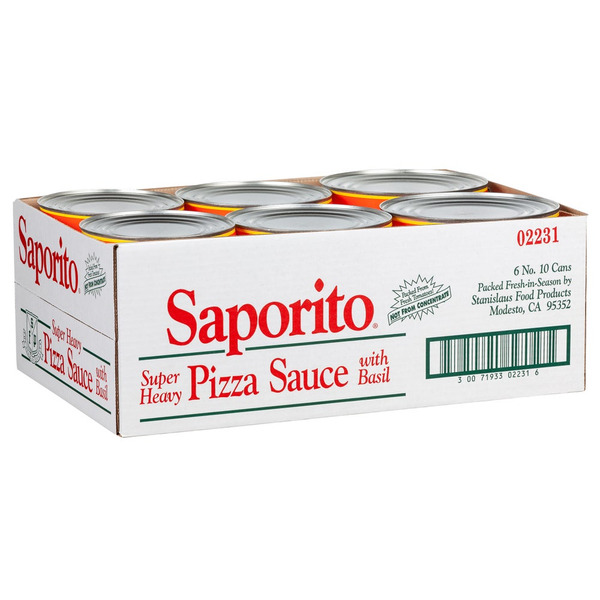 Saporito Foods Pizza Sauce With Basil Same-Day Delivery | Gordon