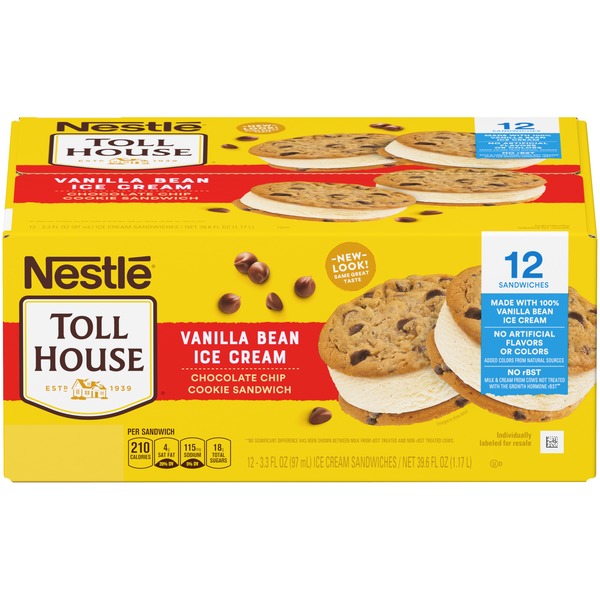 Nestle Toll House Vanilla Bean Ice Cream Chocolate Chip Frozen