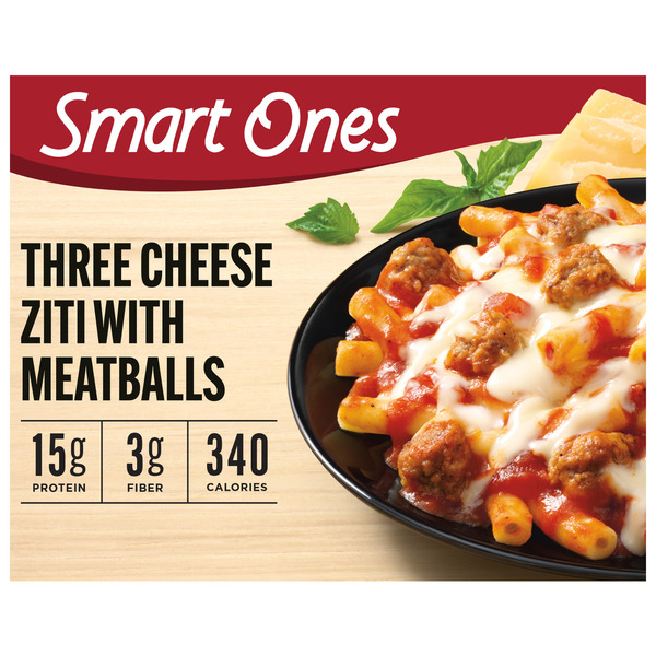 Smart Ones Three Cheese Ziti Pasta with Meatballs Frozen Meal Same
