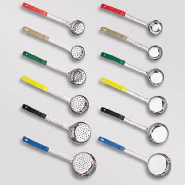 Spooner, Solid, 3" Dia., Beige, 3 oz,10-3/4" L Handle