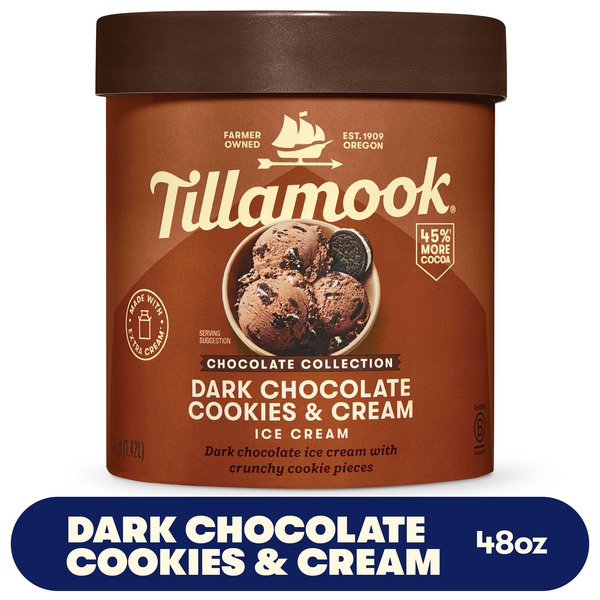 Tillamook Chocolate Collection Dark Chocolate Cookies & Cream Ice Cream