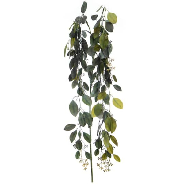 Ashland Hanging Oval Eucalyptus Stem with Seeds - Green