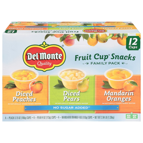 Kroger Del Monte® Fruit Cup Snacks No Sugar Added Same-Day Delivery or ...