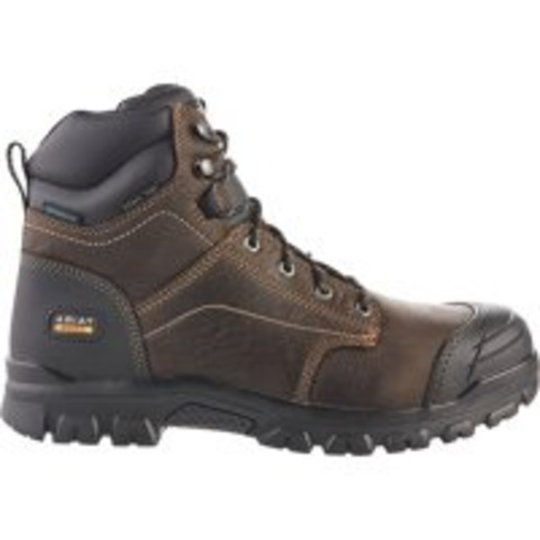 Ariat Men's Treadfast 6" H2O Medium Width Waterproof Steel Toe Work Boots, Size 10.5 - Dark Brown