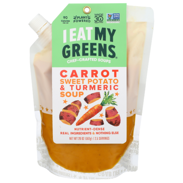 I Eat My Greens Carrot Sweet Potato And Turmeric Soup