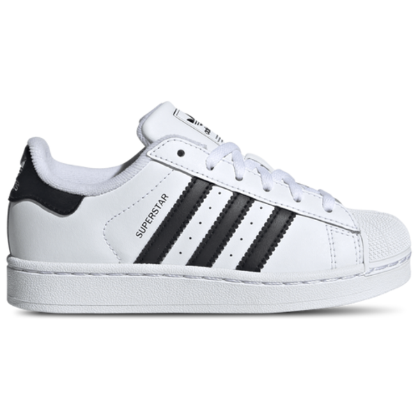 adidas Little Kids' Originals Superstar II Casual Shoes, Size 13 - Cloud White & Core Black
