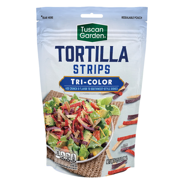 tri color tortilla strips
