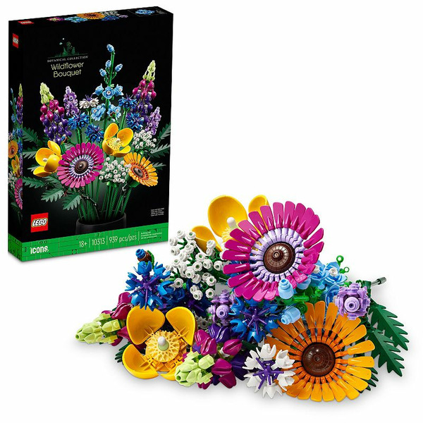 LEGO Icons Wildflower Bouquet Building Set for Adults