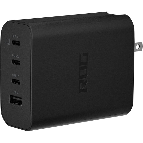 ASUS ROG 140W USB-C, USB Type-A & USB Type-C GaN Charger - Black