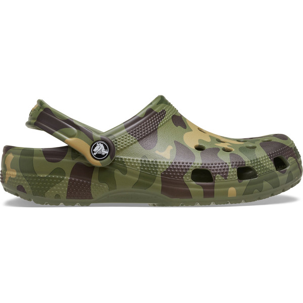 Crocs Duck Camo Classic Clogs, Size M6/W8, Medium/D - Black & Cargo