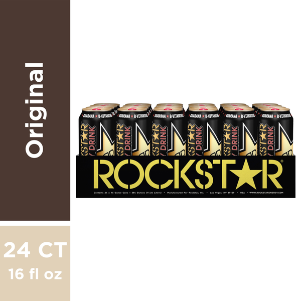Rockstar Energy Drink, Original, 16 fl oz, 24 ct Same-Day Delivery