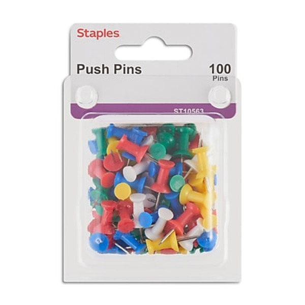 A&W Boxables Assorted Push Pins