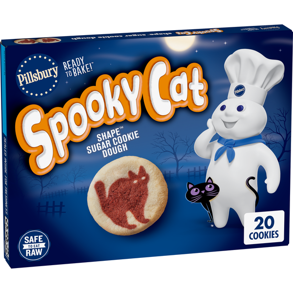 Pillsbury Ready to Bake! Spooky Cat Shape Sugar Cookie Dough 20