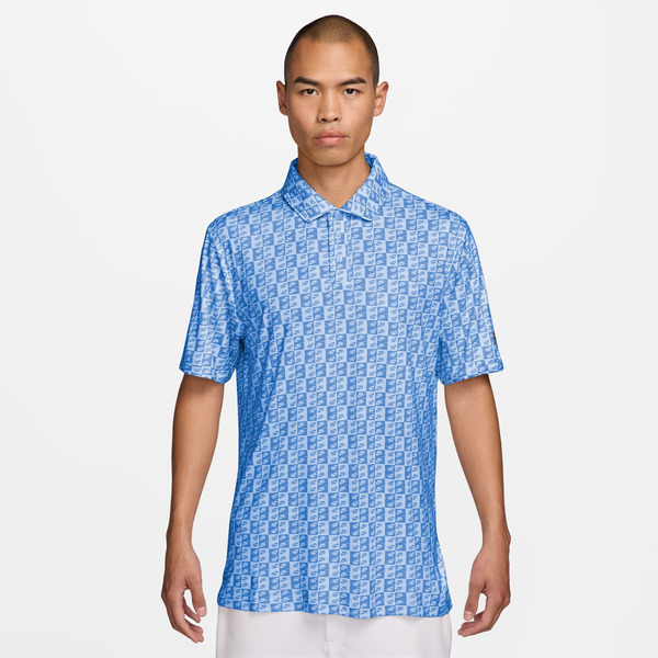 Nike Men's Par Dri-FIT Stacked Icon Golf Polo, XL - Pacific Blue