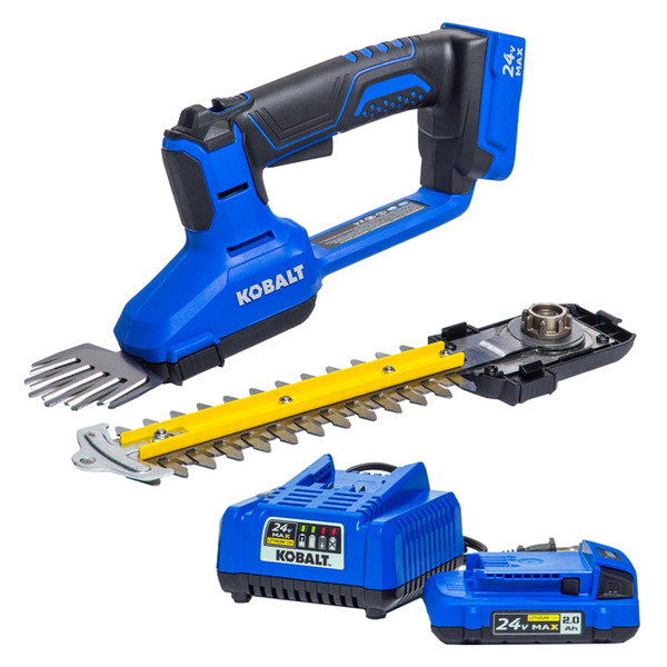 Kobalt 24-volt 8-in Battery Hedge Trimmer 2 Ah Battery Included , Charger Included