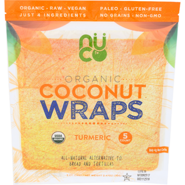 Nuco Organic Turmeric Coconut Wraps