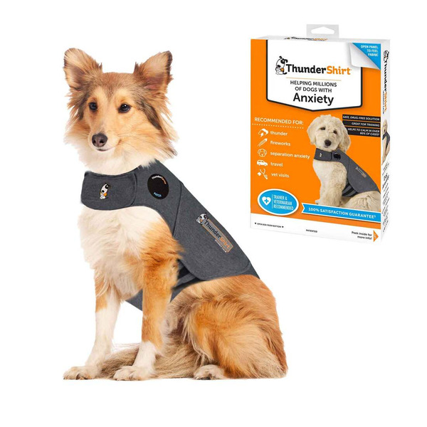 Thunder Shirt Heather Gray Dog Anxiety Solution Large Gray Vest