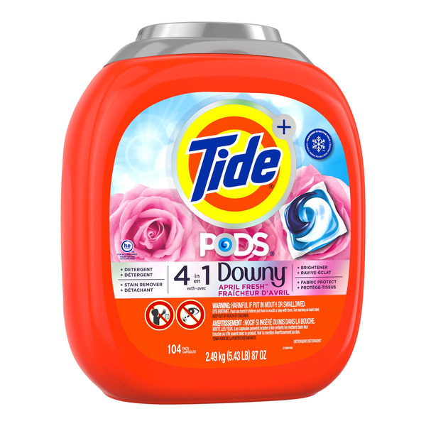 Tide April Fresh Pods With Downy Liquid Laundry Detergent Pacs