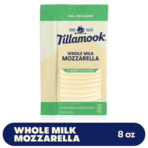 Tillamook Farmstyle Whole Milk Mozzarella Cheese Slices Same-Day