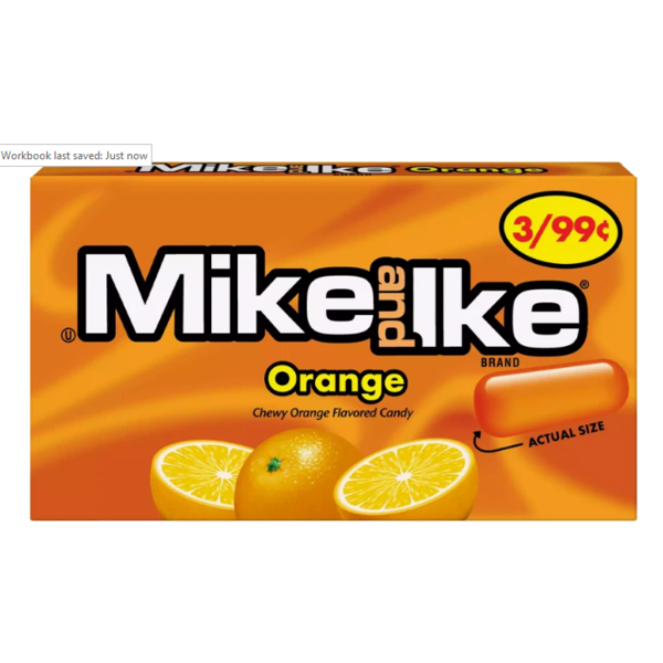 Mike & Ike - Orange - .78oz/24ct