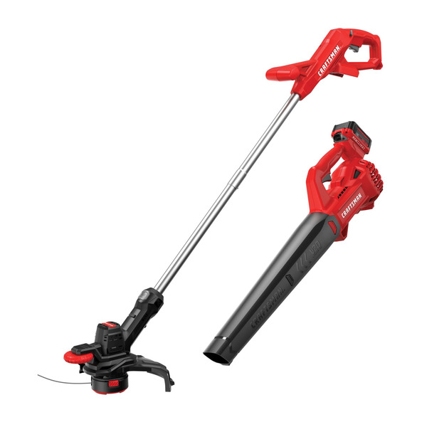 CRAFTSMAN V20 20-volt max Cordless Battery String Trimmer and Leaf Blower and Combo Kit 4 Ah (Battery Included) (Charger Included)