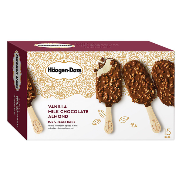Costco HaagenDazs Vanilla Milk Chocolate Almond Ice Cream Bars Pickup