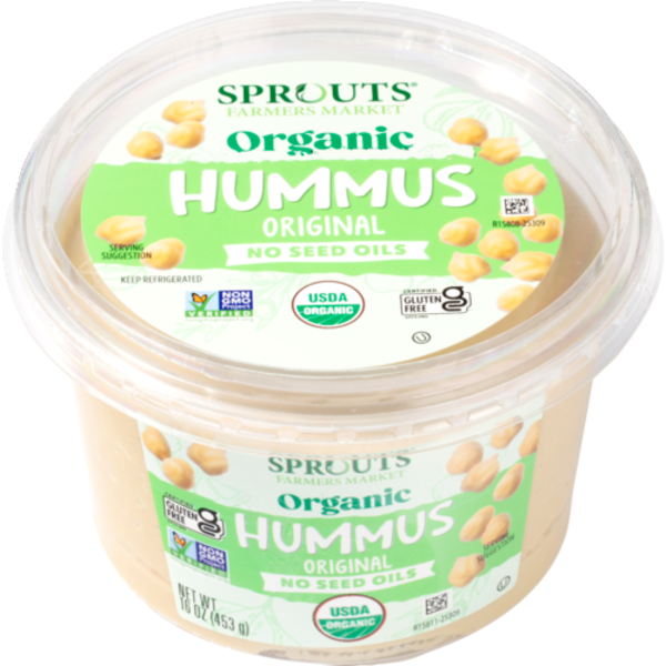 Sprouts Organic Original No Seed Oils Hummus