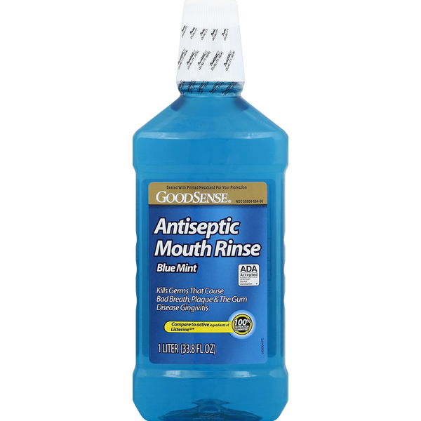 GoodSense Mouth Rinse, Antiseptic, Blue Mint Same-Day Pickup