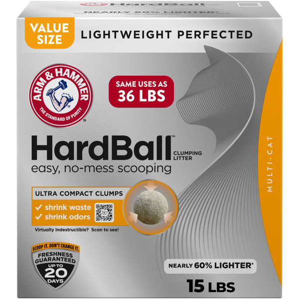 Arm & Hammer Hardball Lightweight 5-In-1 Clumping Cat Litter