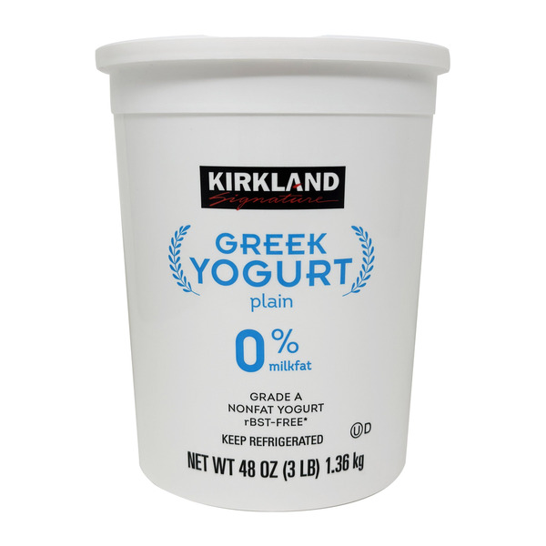Kirkland Signature Nonfat Plain Greek Yogurt; 48 oz