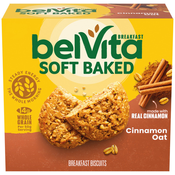 BELVITA Soft Baked Breakfast Bars, Cinnamon Oat