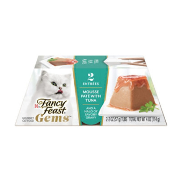 Fancy Feast Gems Pate Cat Food Mousse With Tuna and a Halo of Savory Gravy Cat Food