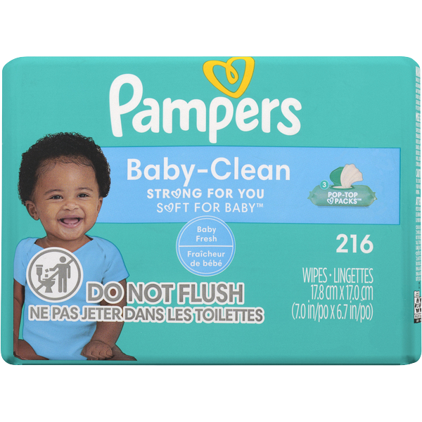 Pampers Scented Complete Clean Wipes with Pop-Top 3 Packs Same-Day