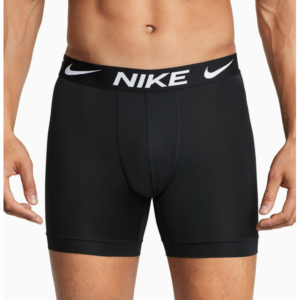 Nike Men's Large Dri-Fit Essentials Micro Long Boxer Briefs - Black