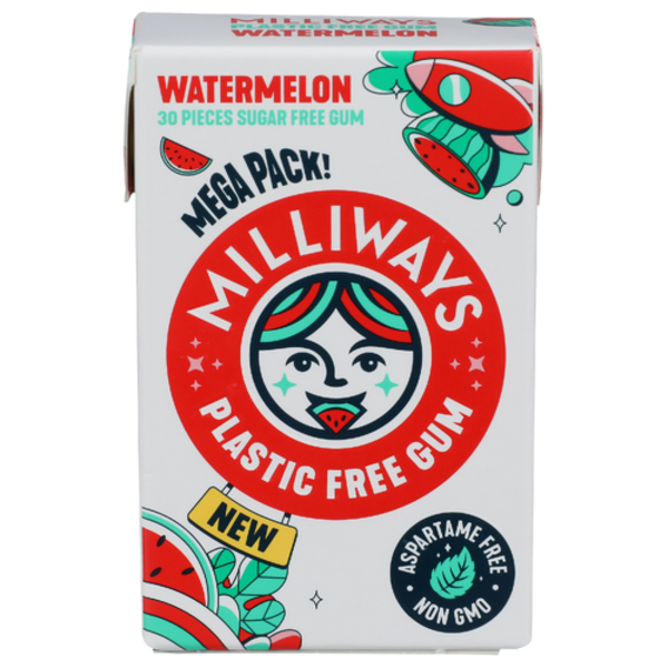 Milliways Food Watermelon Sugar Free Plastic Free Gum