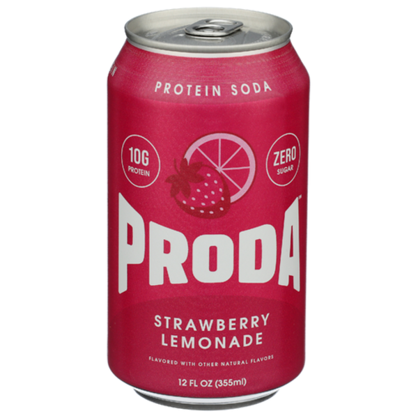 Proda Soda Strawberry Lemonade Protein Soda