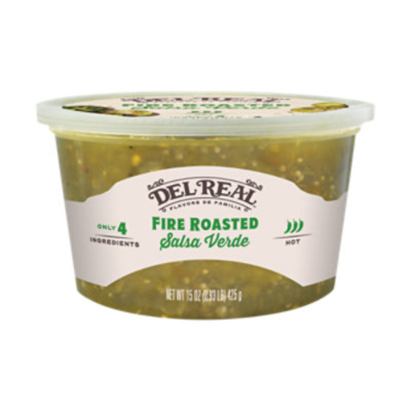 Del Real Salsa, Green, Fire Roasted