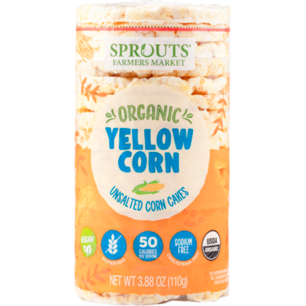 Sprouts Organic Unsalted Yellow Corn Cakes