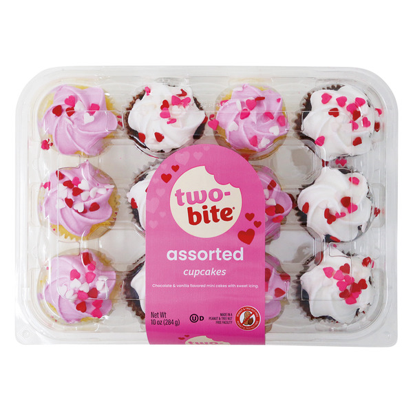 Two-bite Mini Valentine's Day Cupcakes Same-Day Delivery or Pickup