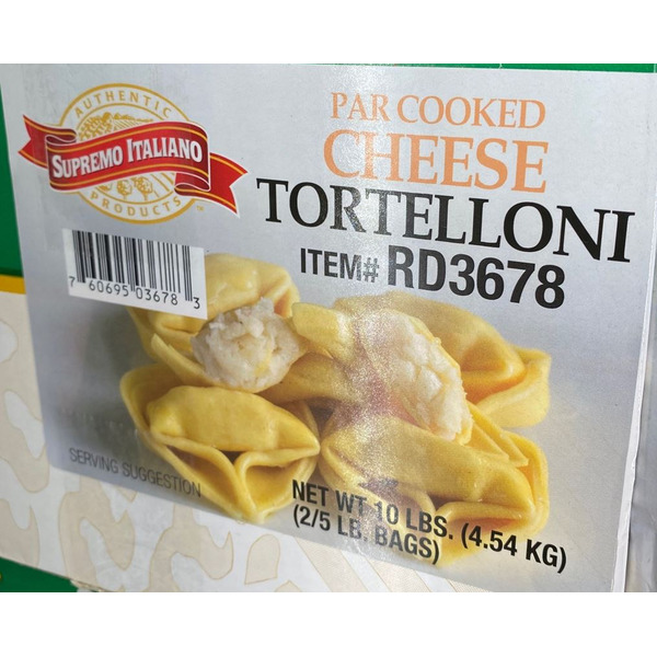 Supremo Italiano - Par Cooked Cheese Tortelloni - 2/5 Lb