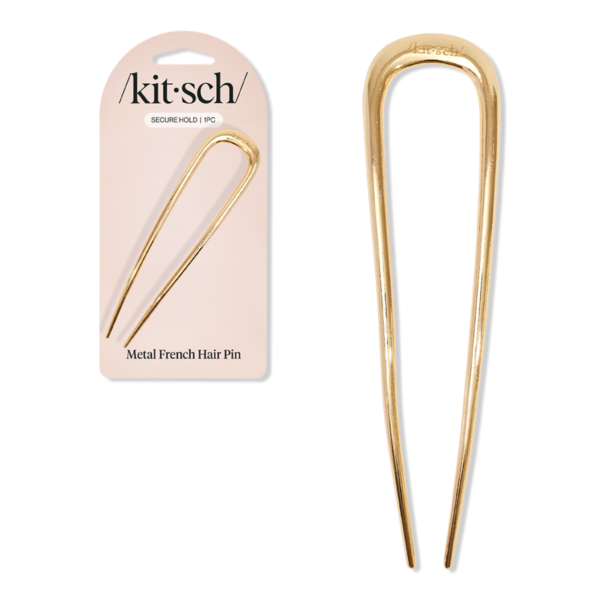 Kitsch Metal French Hair Pin - Gold