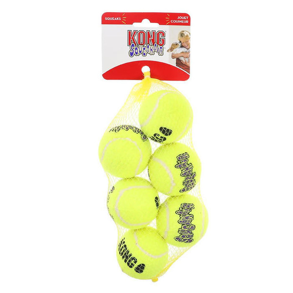 Kong Dog Toy, Squeak Air Balls, Medium, 6-Pack