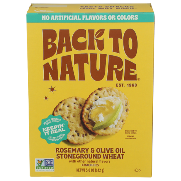 Back To Nature Rosemary & Olive Oil Stoneground Wheat Crackers
