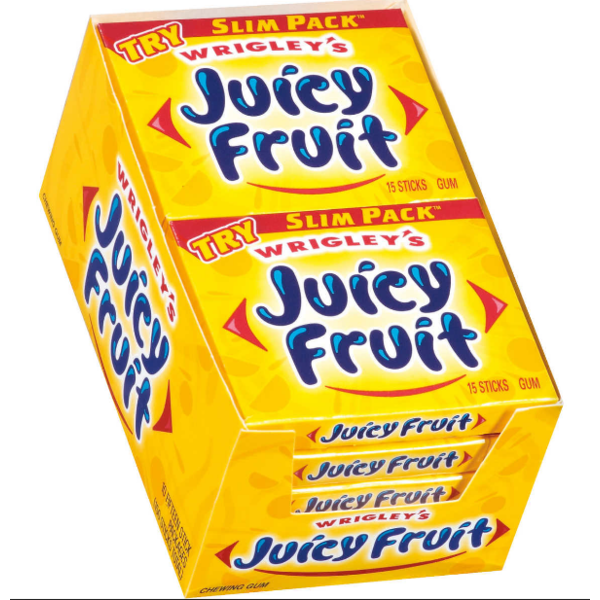 Wrigley's - Juicy Fruit Gum Slim Pack - 10/15 sticks
